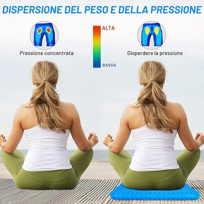 Sloomby™ — Cuscino in Gel a Nido d'Ape Doppio Strato Anti-Pressione Coccige