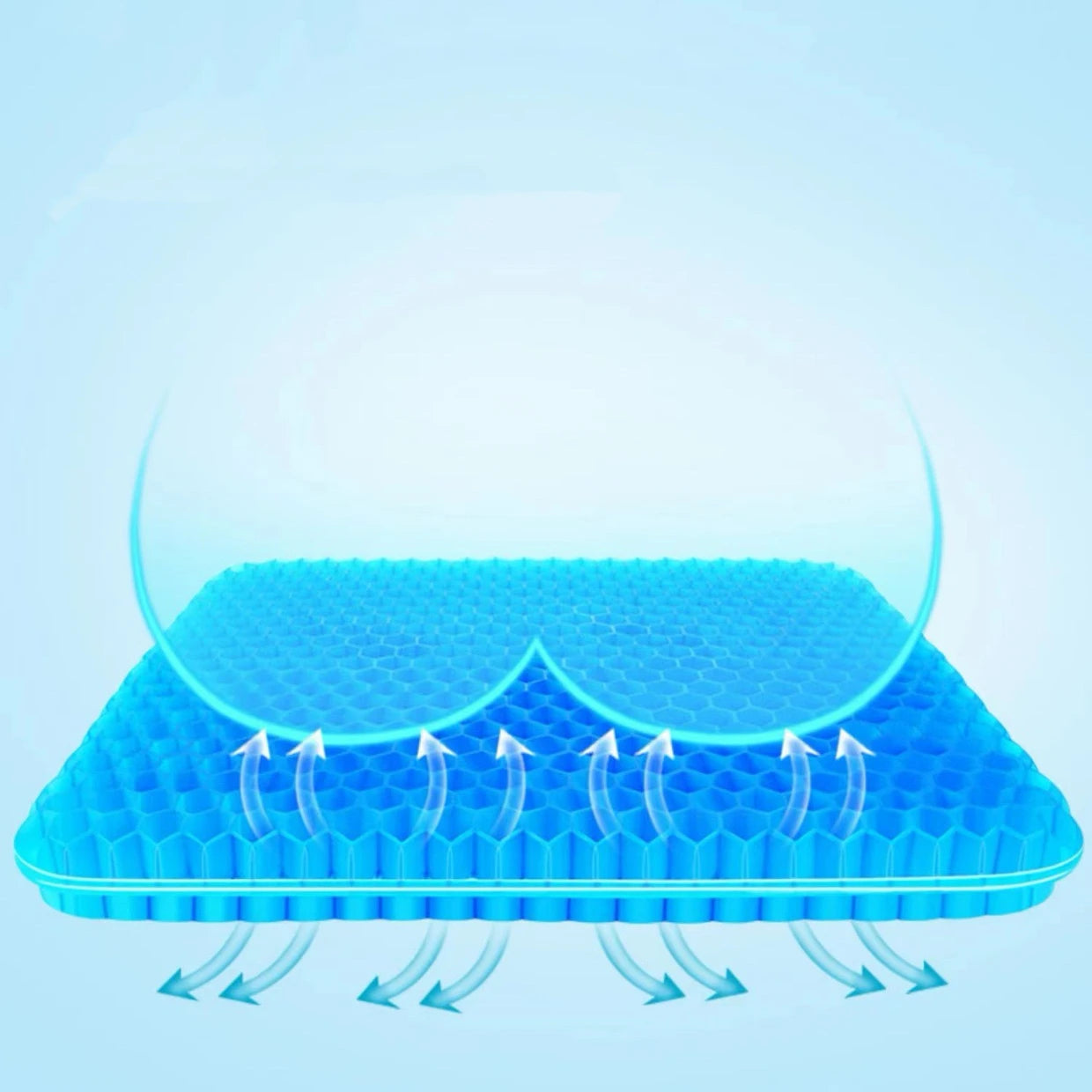Sloomby™ — Cuscino in Gel a Nido d'Ape Doppio Strato Anti-Pressione Coccige