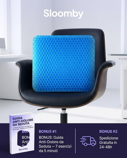 Sloomby™ — Cuscino in Gel a Nido d'Ape Doppio Strato Anti-Pressione Coccige